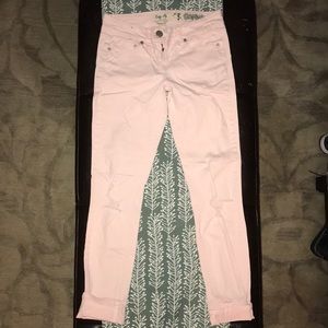 Light pink skinny jeans